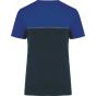WK Designed To Work T-shirt bicolore écoresponsable manches courtes unisexe navy/royal_blue