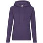 fruit of the loom Classic Hooded Sweat Lady-Fit violet
