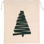 Kimood Sac coton à cordon motif sapin natural