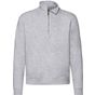 fruit of the loom Premium Zip Neck Raglan Sweat sport_grey