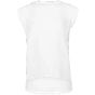 Bella Women's flowy muscle tee with rolled cuff white