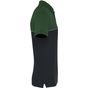 WK Designed To Work Polo bicolore écoresponsable manches courtes unisexe black/forest_green
