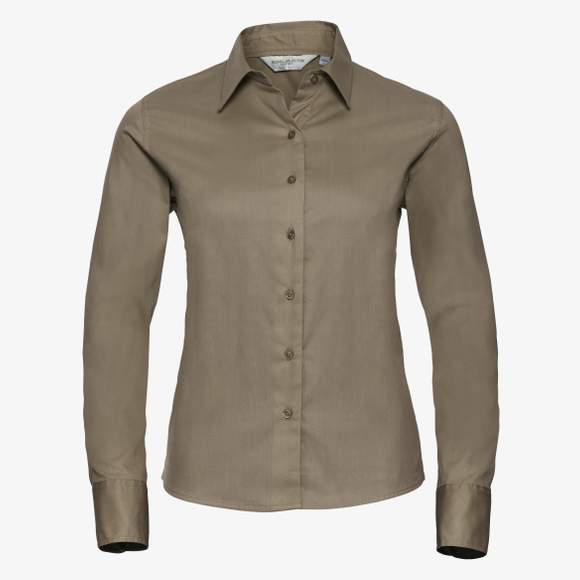 Ladies’ long sleeve classic twill shirt Russell Collection