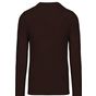 kariban T-shirt homme manches longues encolure ronde chocolate