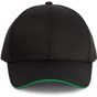 WK Designed To Work Casquette sandwich contrasté 6 panneaux Oeko-Tex black/kelly_green