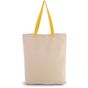 Kimood Sac shopping à soufflet avec poignées contrastées natural/yellow