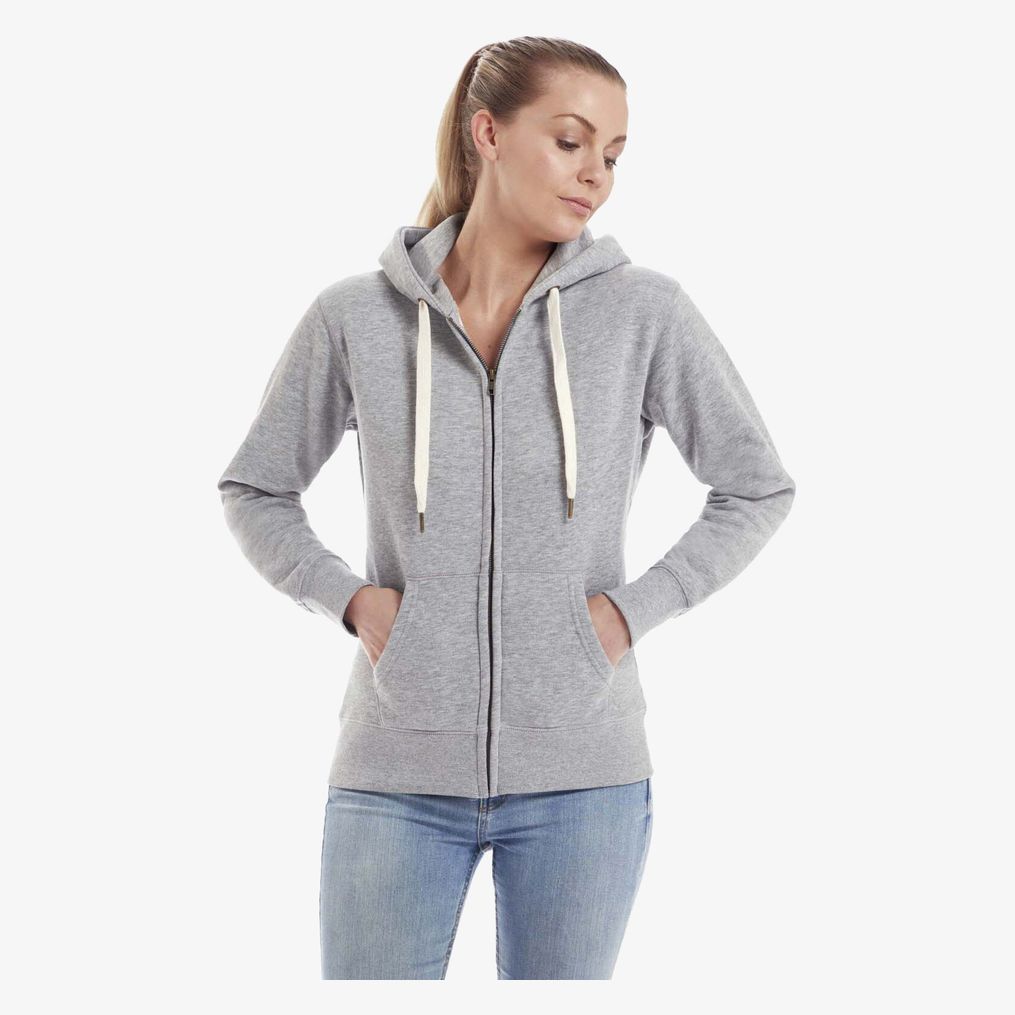 Women's Superstar zip through hoodie mantis