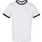 Build Your Brand Basic Men's Ringer Tee white/black