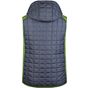 James&Nicholson Men´s Knitted Hybrid Vest kiwi_melange/anthracite_melange