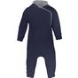 kariban Grenouillère bébé avec capuche navy/oxford_grey