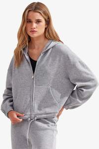 Image produit Sweat à capuche zippé femme en tissu recyclé avec cordon de serrage Tridri®