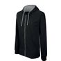 Kariban sweat-shirt zippé capuche contrastée black/fine_grey
