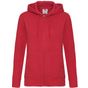 fruit of the loom Premium Hooded Sweat Jacket Lady-Fit rouge