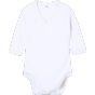 Babybugz Baby long sleeve kimono bodysuit white
