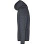 James&Nicholson Men's Knitted Fleece Hoody dark_melange/black