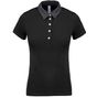Kariban Polo jersey bicolore femme black/dark_grey_heather
