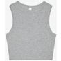 Bella Women's micro rib muscle crop tank athletic_heather