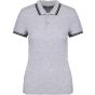 Kariban Polo femme manches courtes à liserés contrastés oxford_grey/black