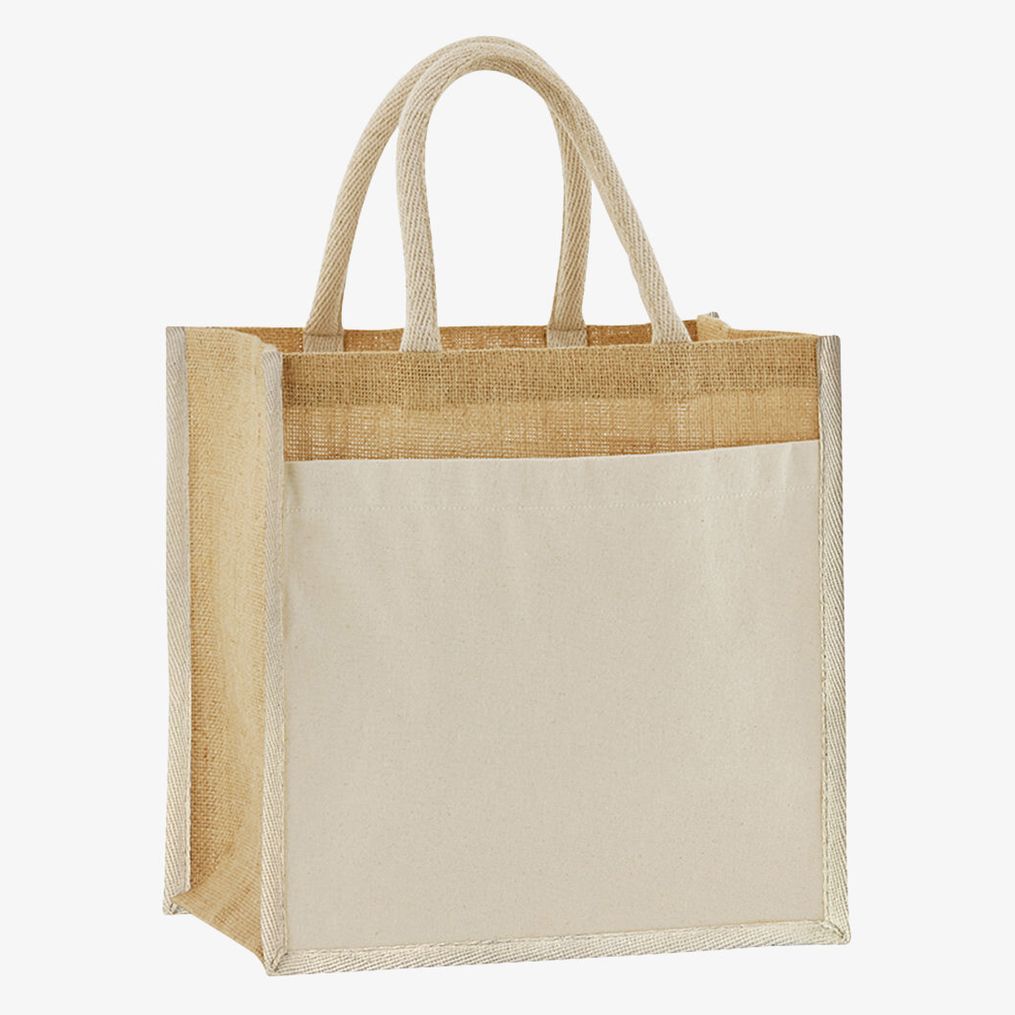 Tote bag midi en coton jute amidonné naturel westfordmill