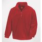 result 1/4 Zip Fleece Top red