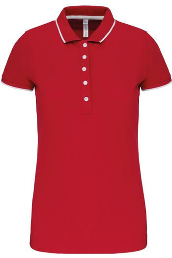 Image produit Polo maille piquée manches courtes femme