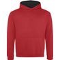 AWDis Just Hoods Kids Varsity Hoodie fire_red/jet_black