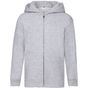 fruit of the loom Premium Hooded Sweat Jacket Kids sport_grey