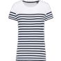 Kariban T-shirt marin col rond Bio femme white/navy_stripe