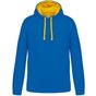 Kariban Sweat à capuche bicolore light_royal_blue/yellow