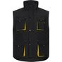 Velilla Gilet matelassé bicolore multipoches black/yellow