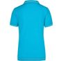 James&Nicholson Ladies' Elastic Polo aqua/white