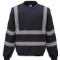 Yoko Sweat-shirt haute visibilité col rond navy