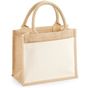 Westford Mill Sac cadeau en jute avec poche en coton natural