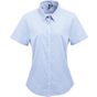 Premier Chemise micro-carreaux Vichy Gingham à manches courtes pour femme light_blue/white
