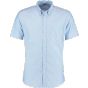 Kustom Kit Slim Fit Workwear Oxford Shirt Short Sleeve Light blue