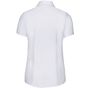 Russell Collection Ladies’ short sleeve tailored herringbone shirt white