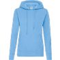 fruit of the loom Ladies classic hooded sweat sky_blue