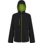 Regatta Men's Navigate 2 Layer Hooded Softshell Jacket black/lime_green