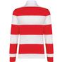 kariban Polo rayé manches longues unisexe red/white_stripes