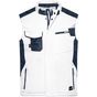 James&Nicholson Craftsmen Softshell Vest -STRONG- white/carbon