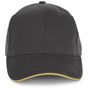 K-up Casquette en coton biologique à sandwich contrasté - 6 panneaux - iron_grey/pineapple - taille_unique