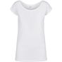 Build Your Brand Basic Ladies Wide Neck Tee white