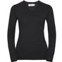 Russell Ladies' V-Neck Knitted Pullover charcoal_marl