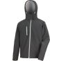 Result Mens recycled hooded softshell black/grey