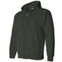 Gildan Adult Full Zip Hooded Sweatshirt vert foret