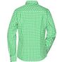 James&Nicholson Ladies´ Checked Blouse green/white