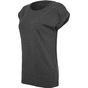 Build Your Brand Ladies Extended Shoulder Tee charcoal