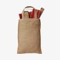 christmas shop Petit sac en jute avec poignées (avec espace personnalisation)