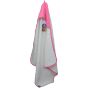 A&R Serviette à capuche pour bébé PRINT-Me® White / Pink