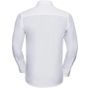 Russell Chemise en Popeline Polyester Coton cintrée manches longues homme white